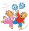 Berenstein Bears with blue pinwheels