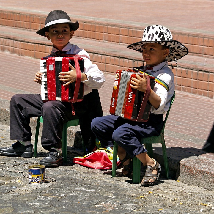 boys playing accordions